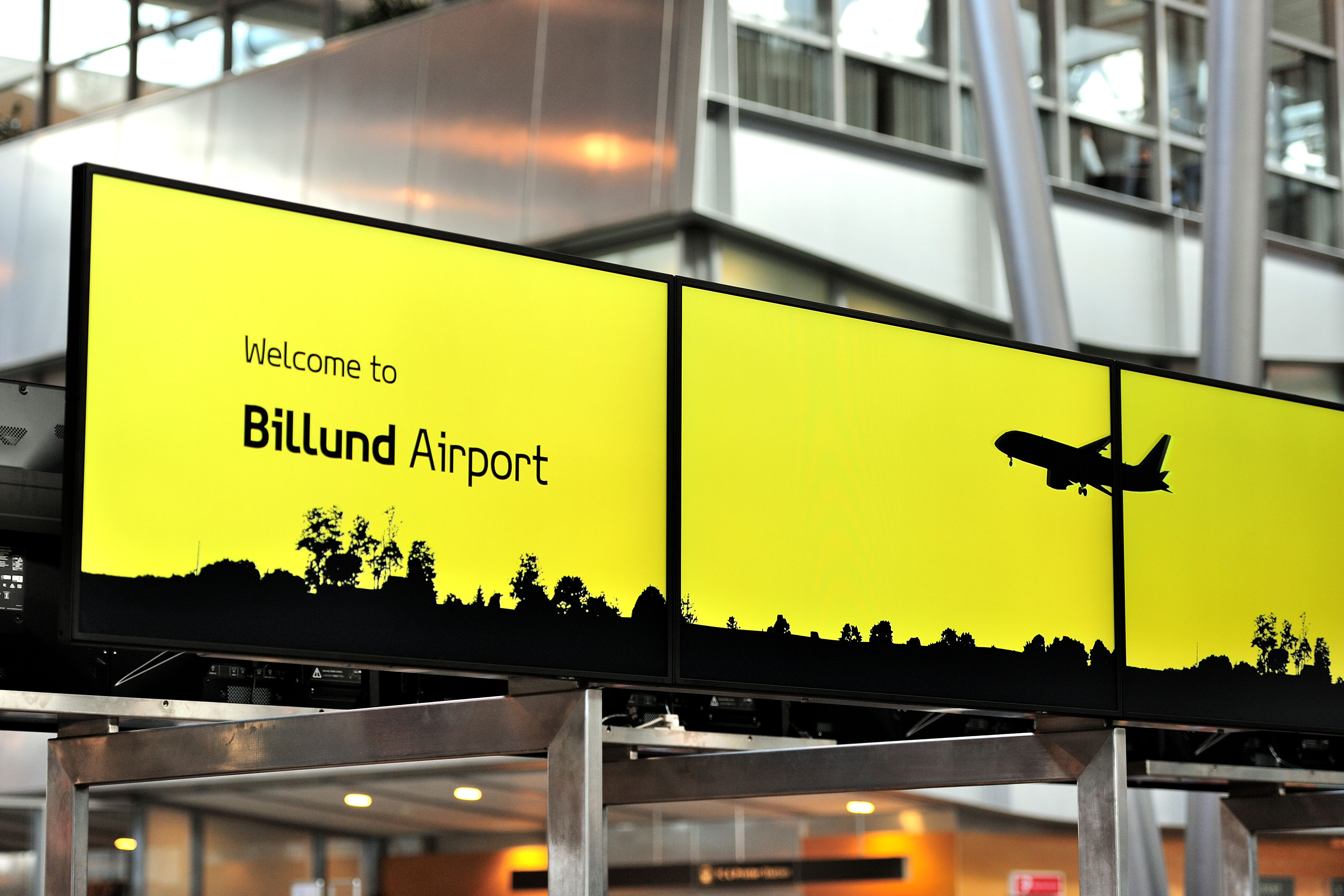 Videowall Checkin Billund Airport