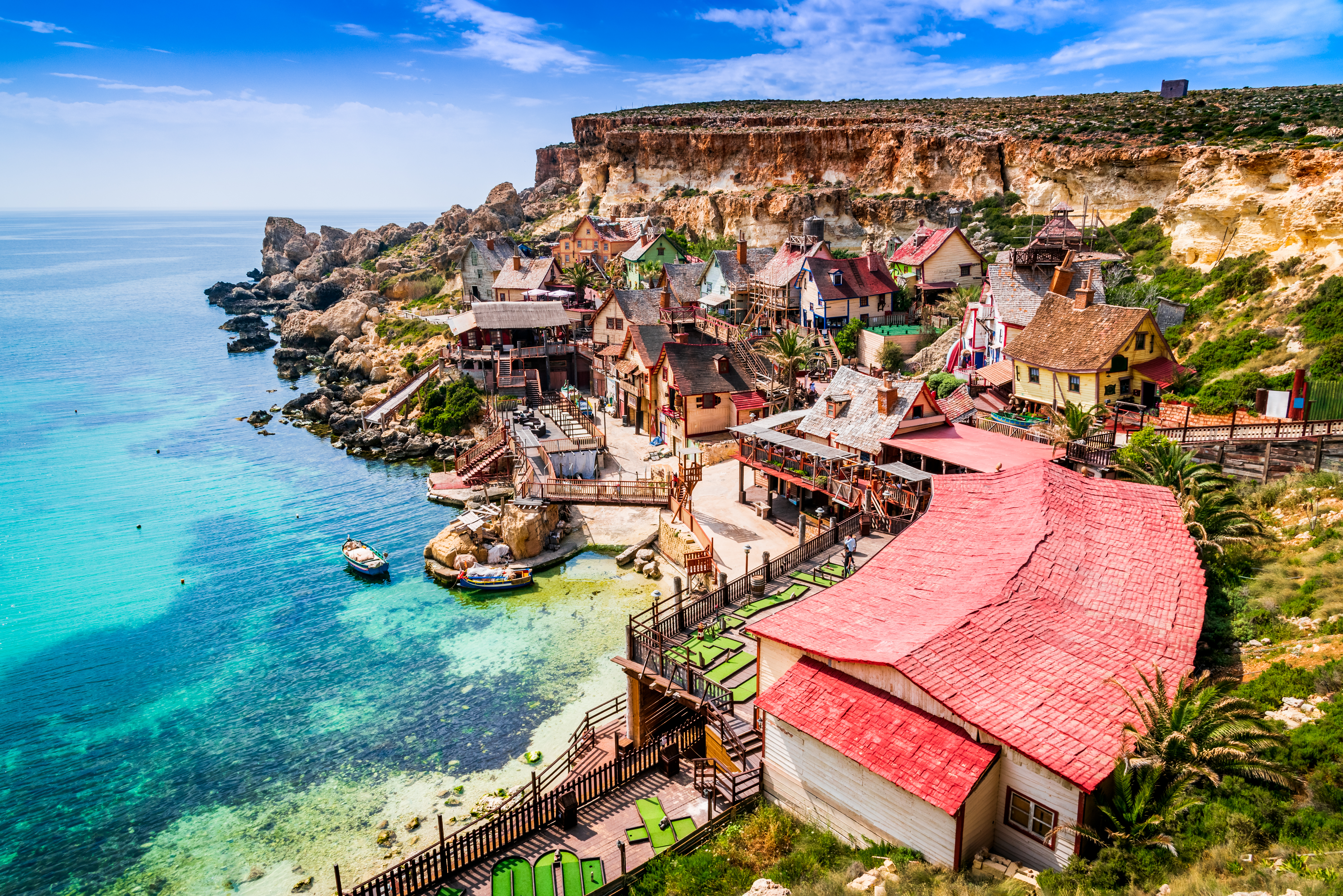 Udsigt Over Den Berømte Landsby Mellieha Malta